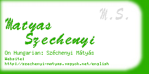 matyas szechenyi business card